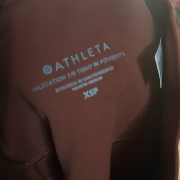 ATHLETA ‘Conscious Stash Pocket 2’ Twist Leggings Size XSP - Picture 7 of 7